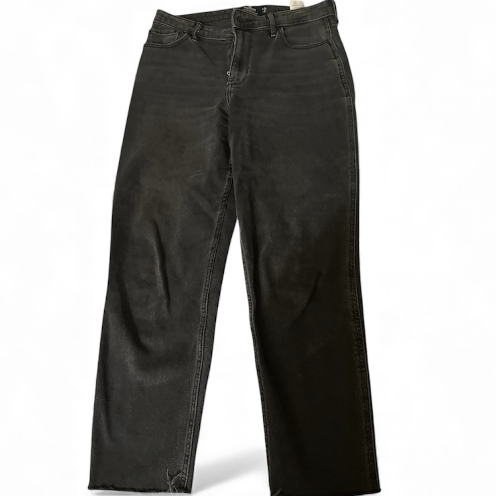 Hollister Women’s Medium Wash Black Mom Jean